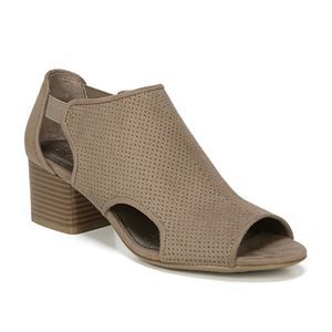 Life Stride Roxie Open Toe Booties Size 9.5‎ Taupe
